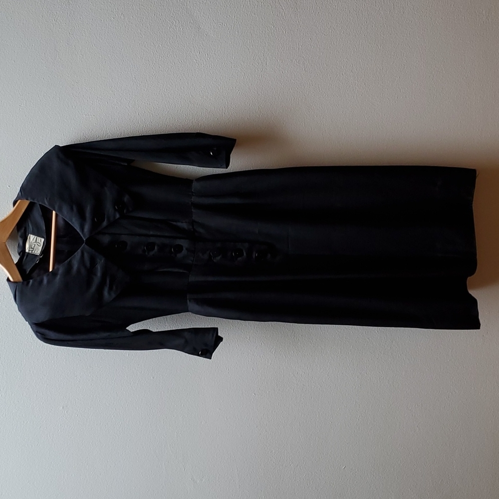 Vintage black silk dress excellent condition